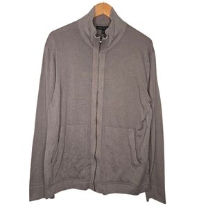 Banana Republic Mens Supima Mock Neck Knit Full Zip Sweater Jacket XL